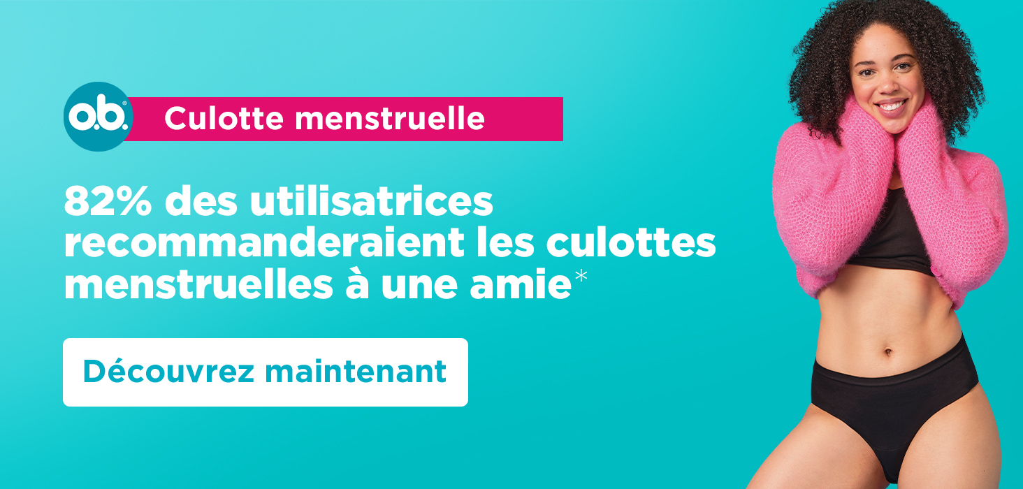 Culottes périodiques o.b. – 82% des utilisatrices recommanderaient les culottes périodiques à leur amie.