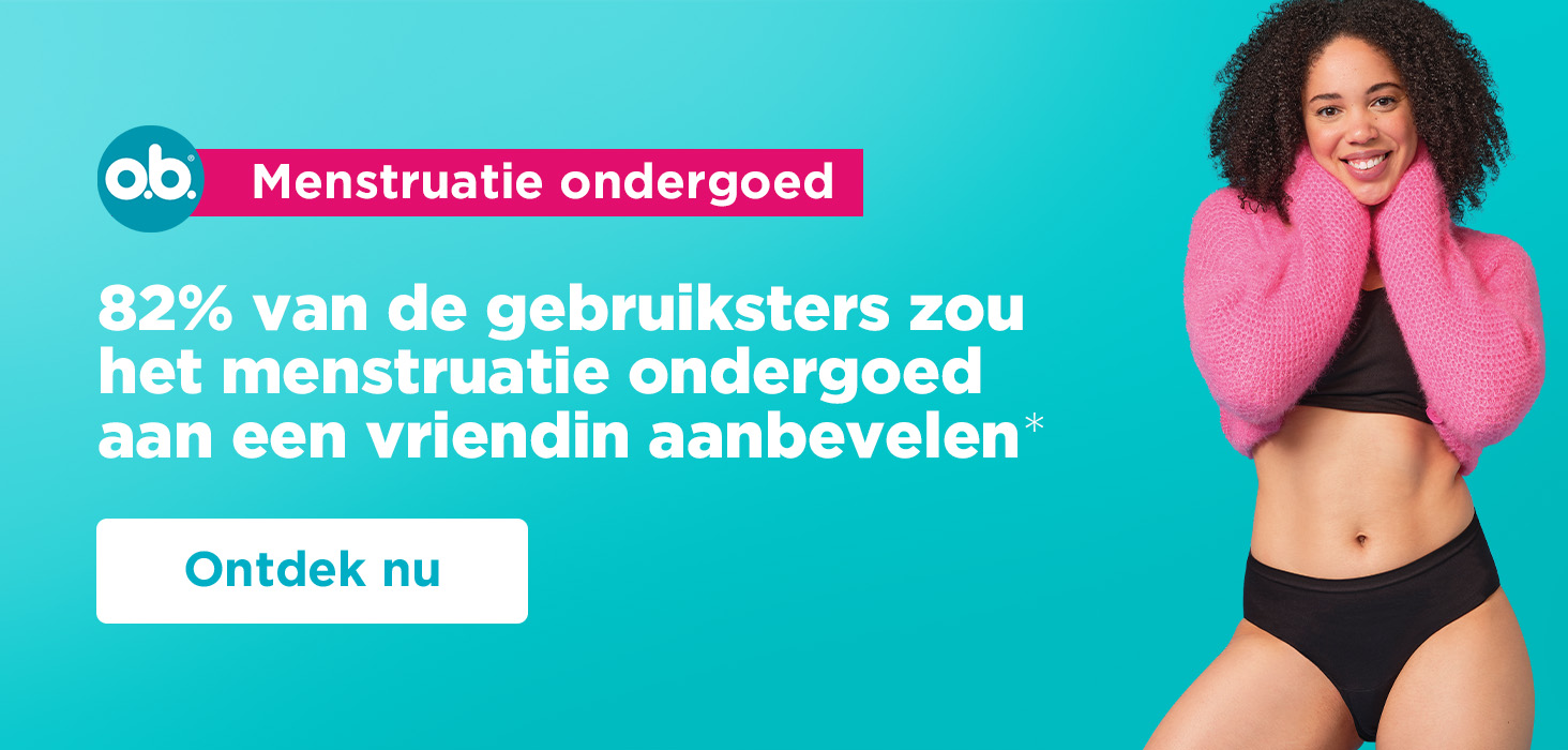 o.b. menstruatie ondergoed – 82% van de gebruikers zou het menstruatie ondergoed aan hun vriendin aanbevelen.